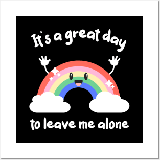 Cute Rainbow Sarcasm Antisocial Humor Irony Posters and Art